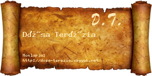 Dósa Terézia névjegykártya